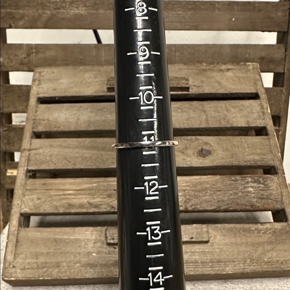 Bomb Party great shape size 11 white Kyocera opal circle crystal 925 ss ring - Picture 3 of 4